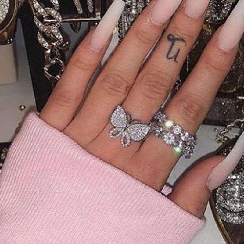 Colorful Butterfly Ring.