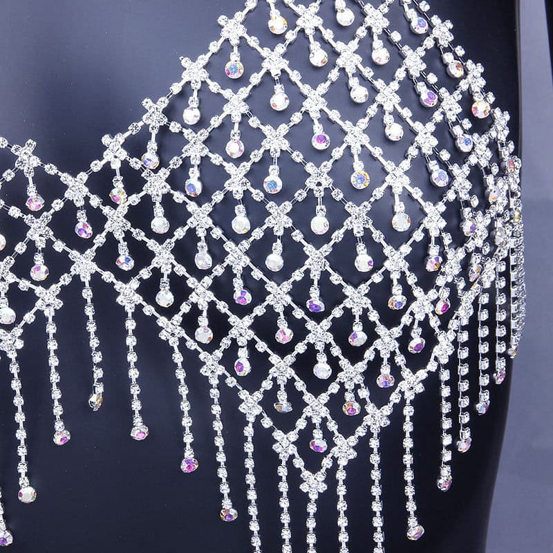 Tassel Body Chain Bra.