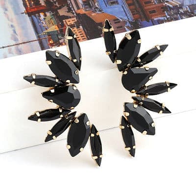 Crystal Petal Earrings.