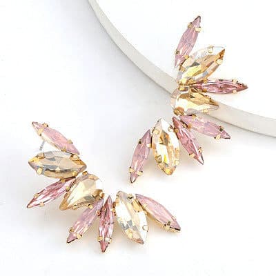 Crystal Petal Earrings.