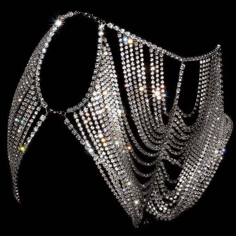 Rhinestone Body Chain.