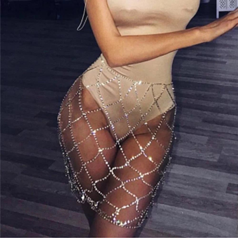 Sexy Crystal Body skirt.
