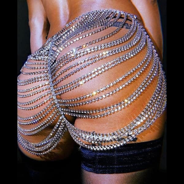 Rhinestone Body Chain.