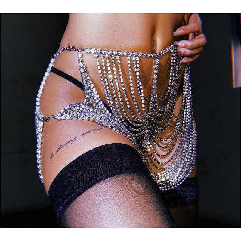 Rhinestone Body Chain.