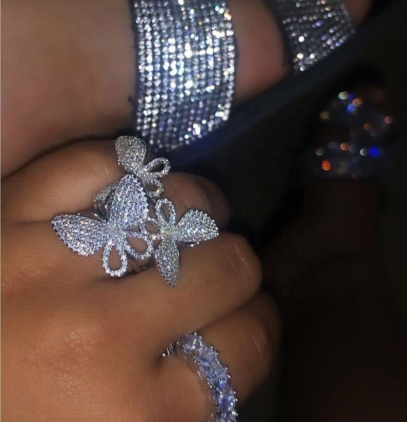 Colorful Butterfly Ring.