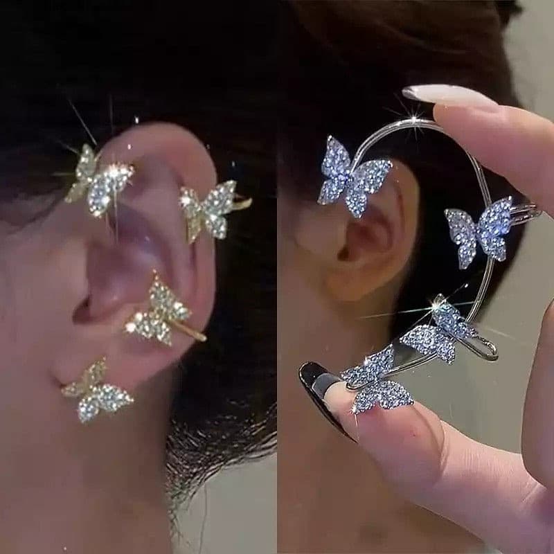 Butterfly Ear Cuff Earrings.