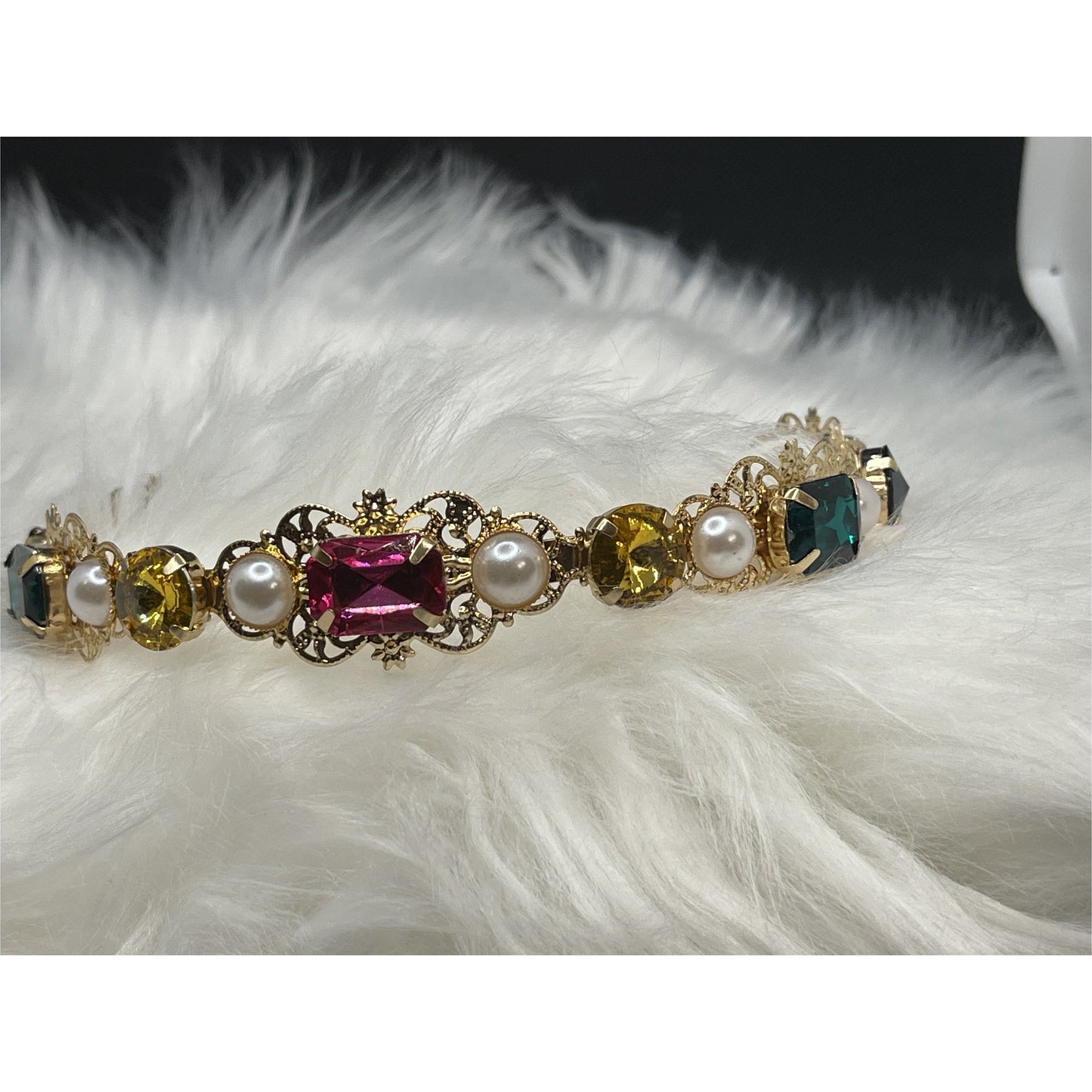 Multicolor Gemstone Headband.