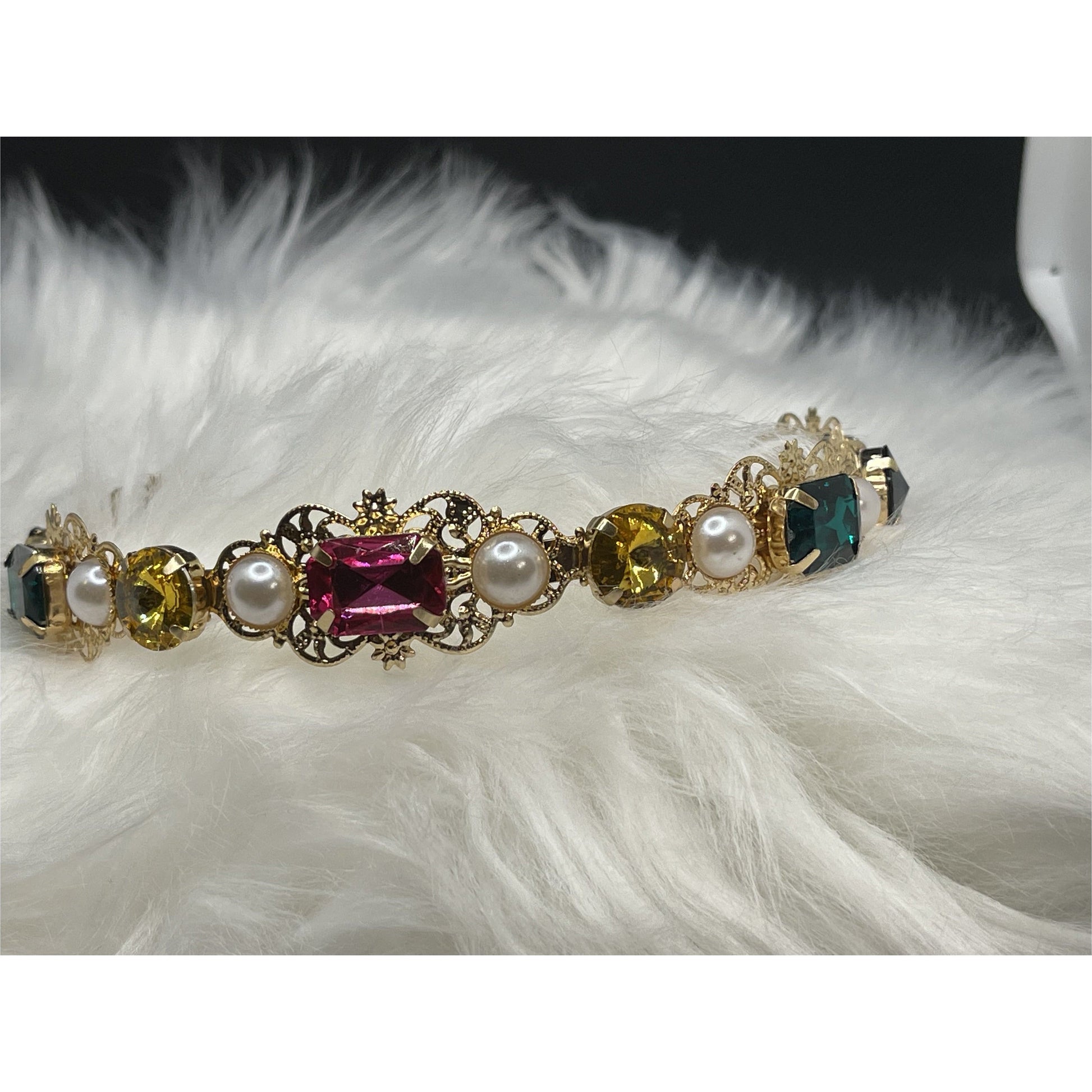 Multicolor Gemstone Headband.