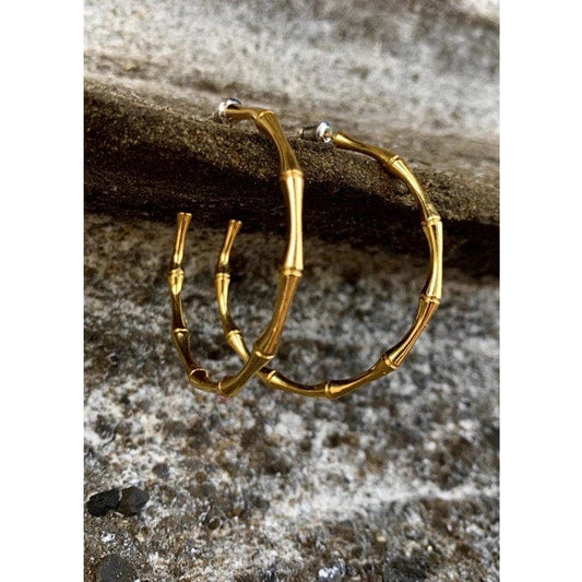 Bamboo Hoop Earrings
