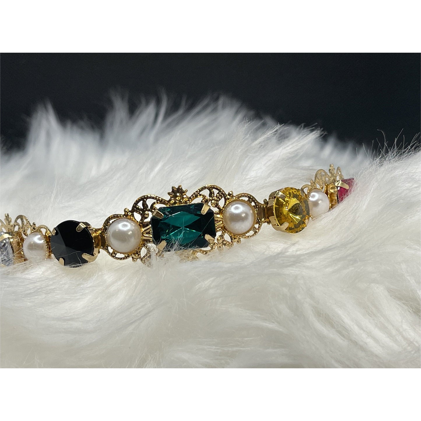 Multicolor Gemstone Headband.