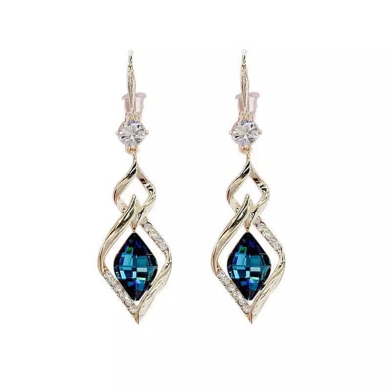 Blue Crystal Earrings.