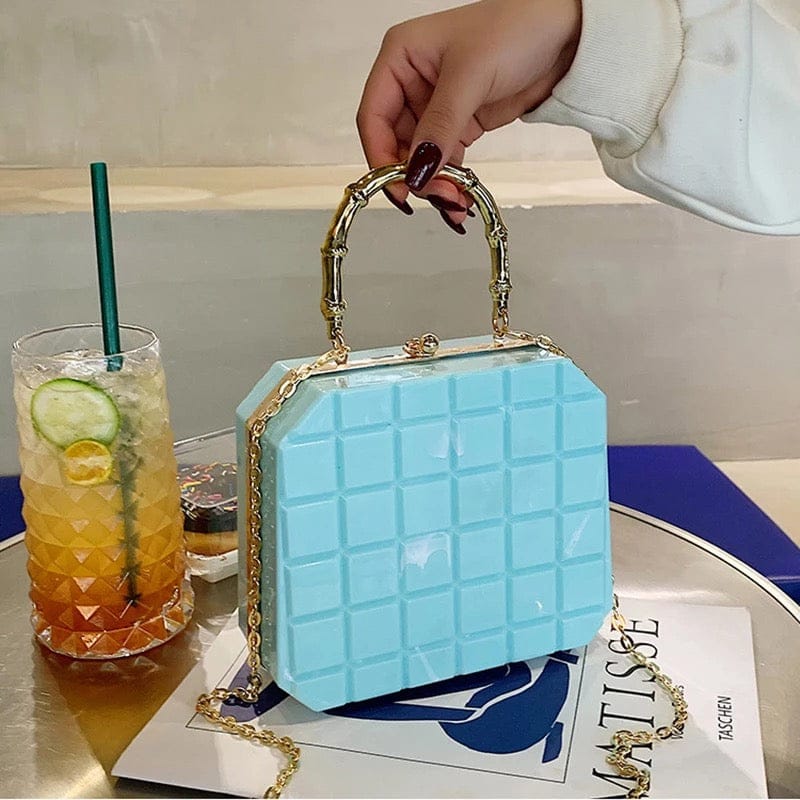 Marble Pattern Chain Bag