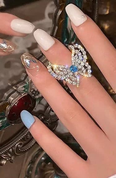 Crystal Butterfly Ring.