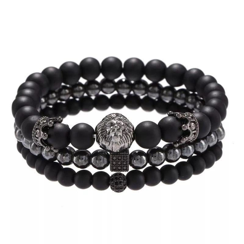 Men's 3 pc Beaded Bracelet Set