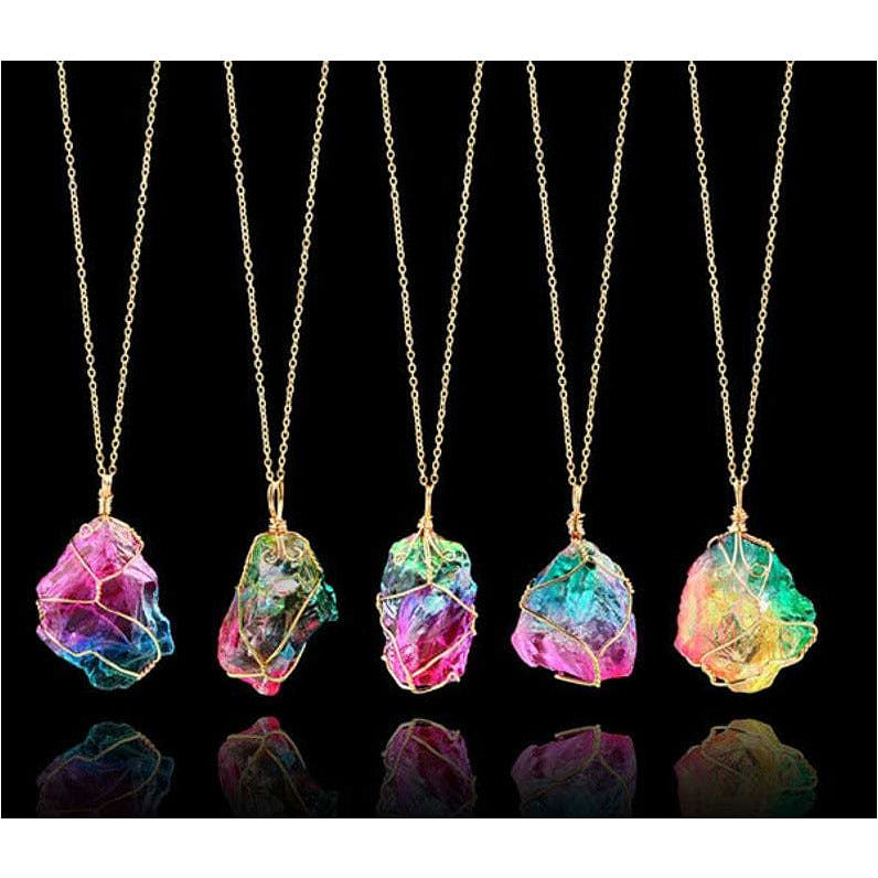 Rainbow Gemstone Necklace.