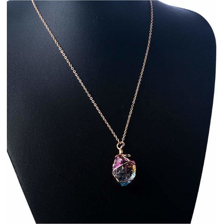 Rainbow Gemstone Necklace.