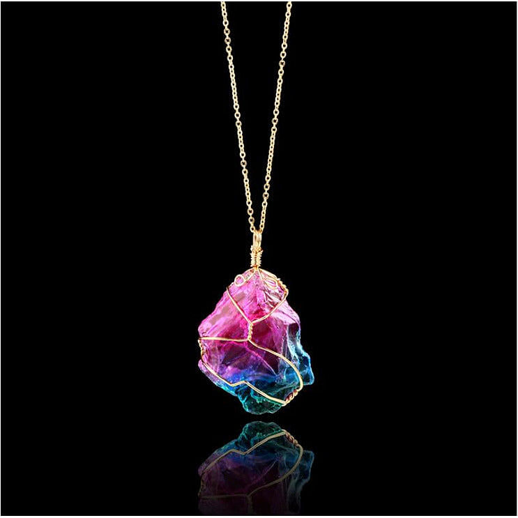 Rainbow Gemstone Necklace.