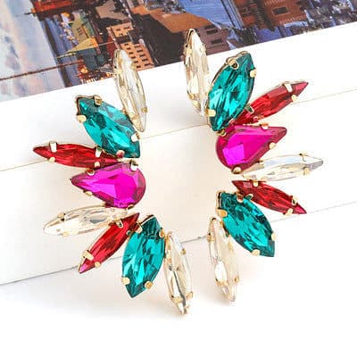 Crystal Petal Earrings.