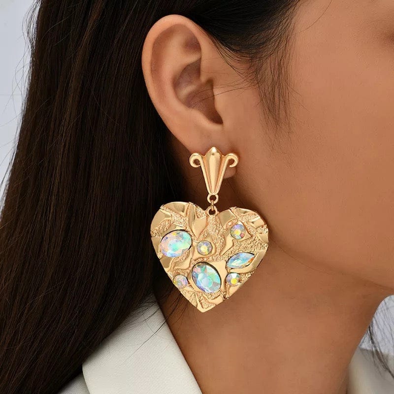 Heart Rhinestone Earring