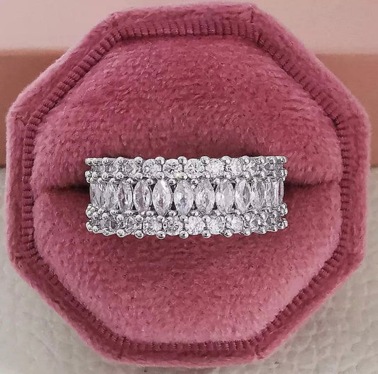 Cubic Zirconia Band Ring.