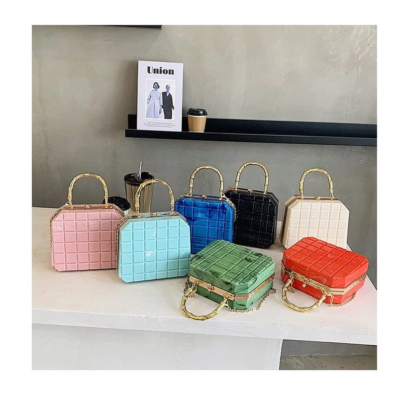 Marble Pattern Chain Bag