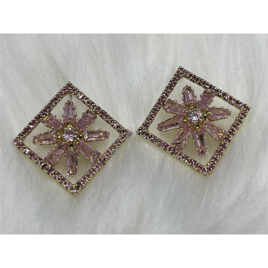 Diamond flower Earrings.