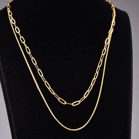 Gold Minimalist layered Necklace